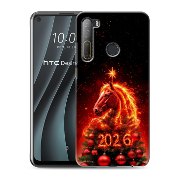 Силиконовый чехол на HTC Desire 20 Pro с принтом Новый год