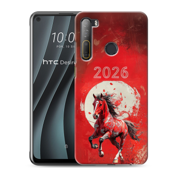 Силиконовый чехол на HTC Desire 20 Pro с принтом Новый год