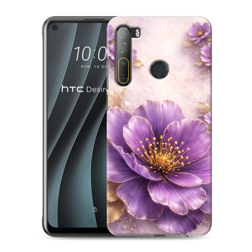 Силиконовый чехол на HTC Desire 20 Pro с принтом женский