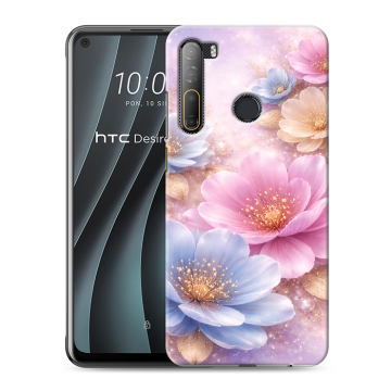 Силиконовый чехол на HTC Desire 20 Pro с принтом женский