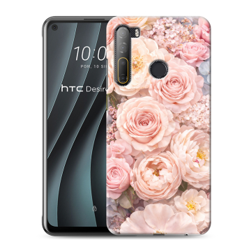 Силиконовый чехол на HTC Desire 20 Pro с принтом женский