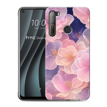 Силиконовый чехол на HTC Desire 20 Pro с принтом женский