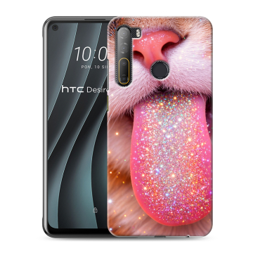 Силиконовый чехол на HTC Desire 20 Pro с принтом для девочек
