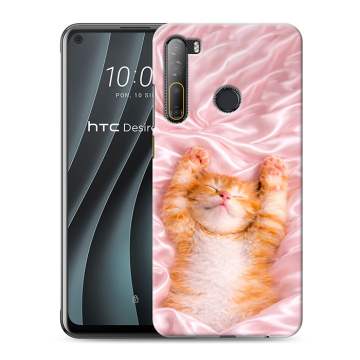 Силиконовый чехол на HTC Desire 20 Pro с принтом женский