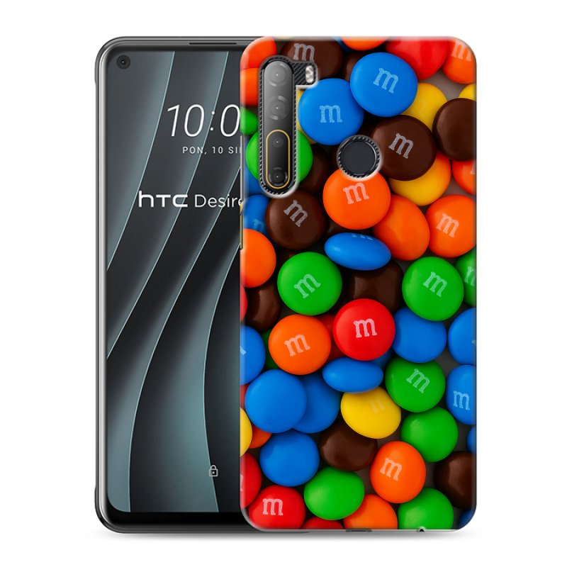 Силиконовый противоударный чехол на HTC Desire 20 Pro с принтом Конфеты Силиконовый противоударный чехол на HTC Desire 20 Pro с принтом Конфеты