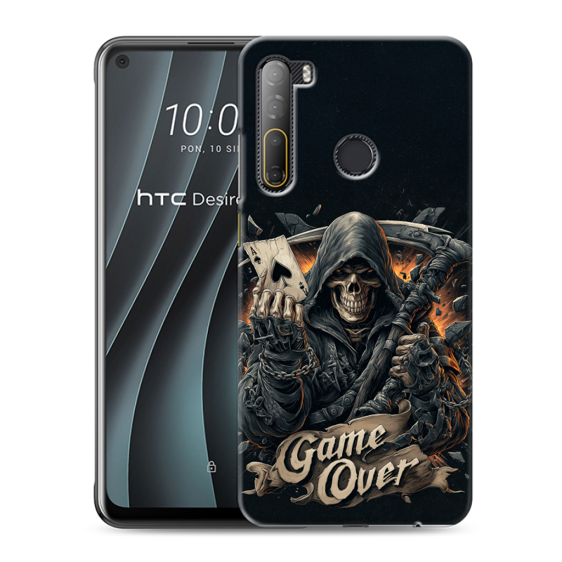Силиконовый чехол на HTC Desire 20 Pro с принтом Скелет карты Силиконовый чехол на HTC Desire 20 Pro с принтом Скелет карты