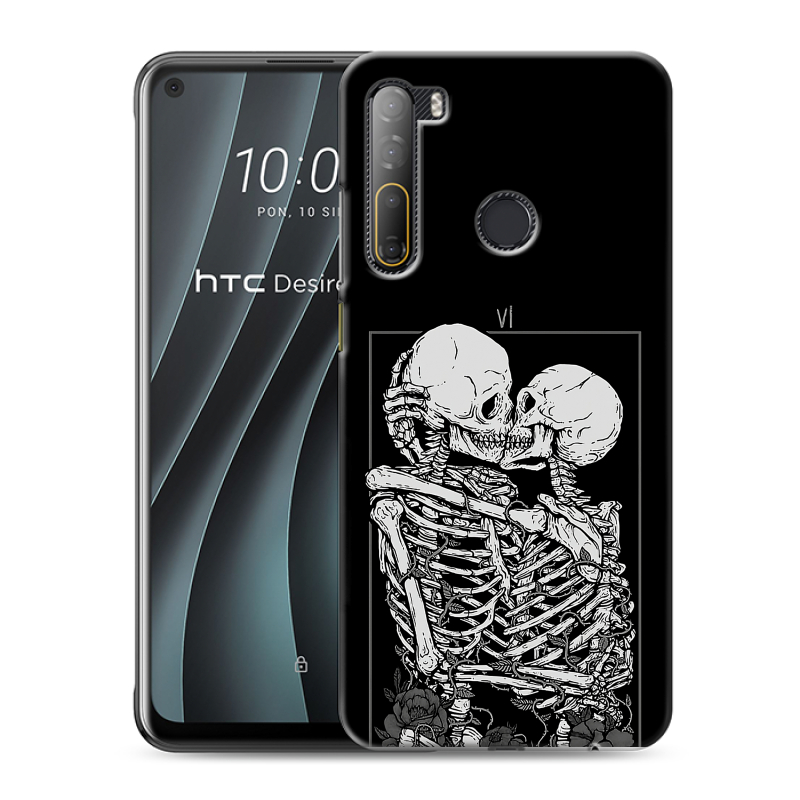 Силиконовый чехол на HTC Desire 20 Pro с принтом Поцелуй скелетов Силиконовый чехол на HTC Desire 20 Pro с принтом Поцелуй скелетов