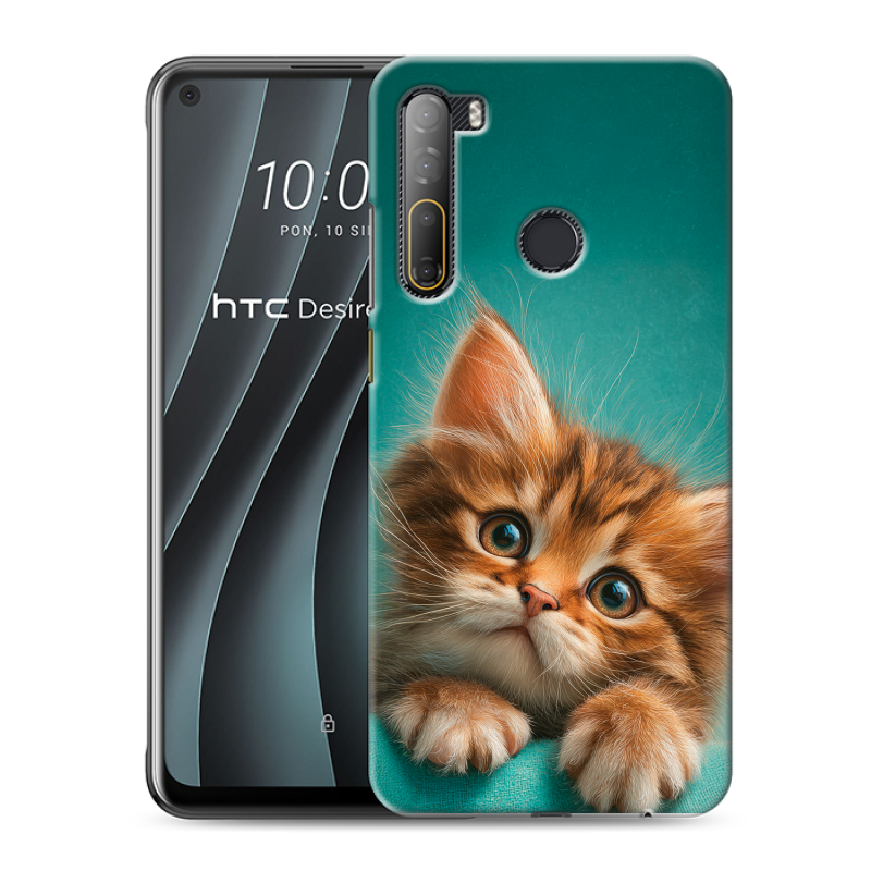 Силиконовый противоударный чехол на HTC Desire 20 Pro с принтом котенок Силиконовый противоударный чехол на HTC Desire 20 Pro с принтом котенок