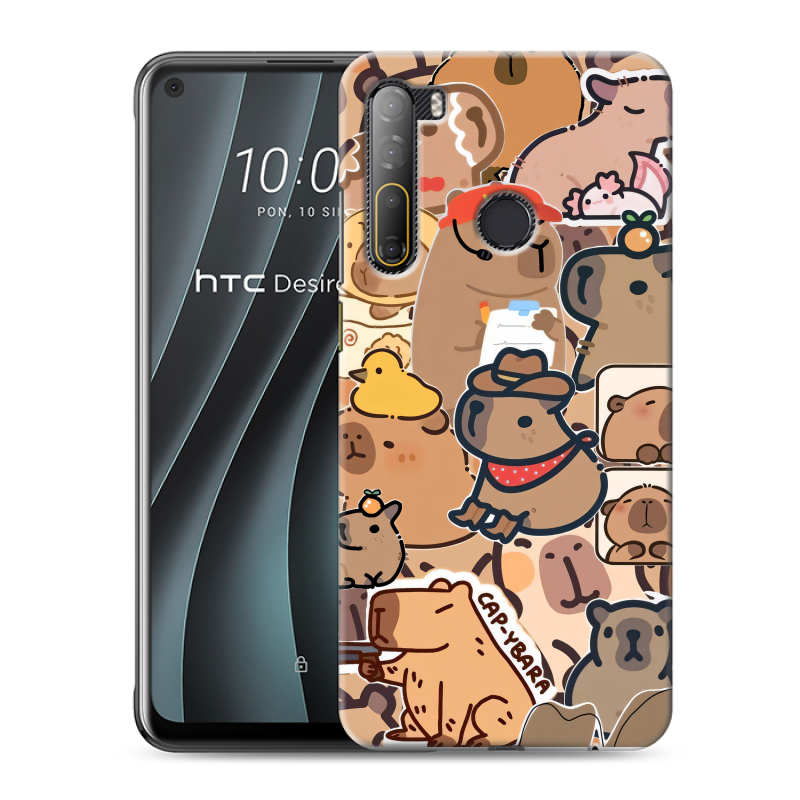 Силиконовый чехол на HTC Desire 20 Pro с принтом капибара Силиконовый чехол на HTC Desire 20 Pro с принтом капибара