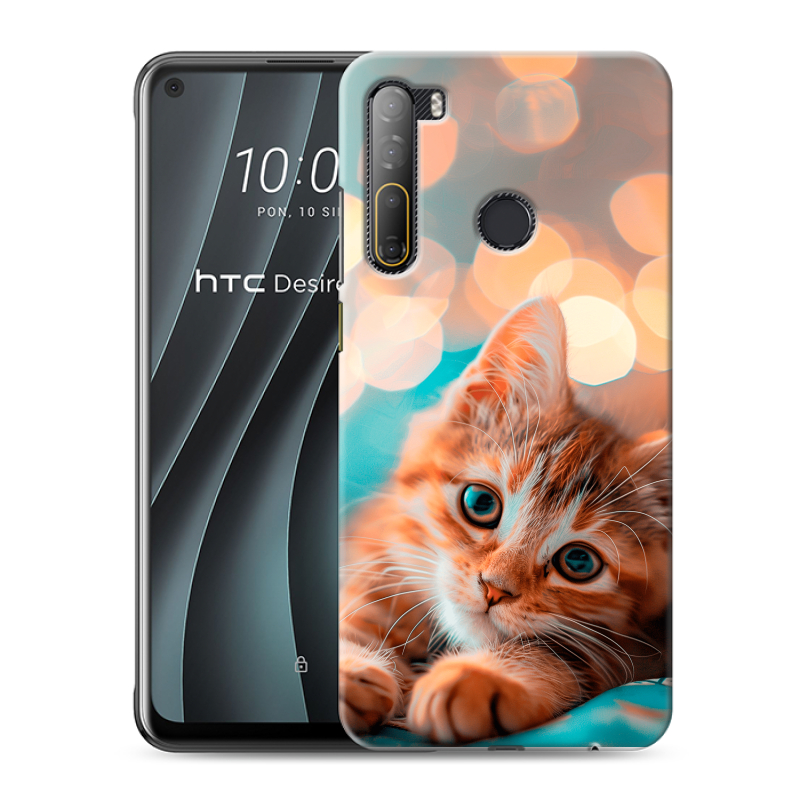 Силиконовый чехол на HTC Desire 20 Pro с принтом котик Силиконовый чехол на HTC Desire 20 Pro с принтом котик