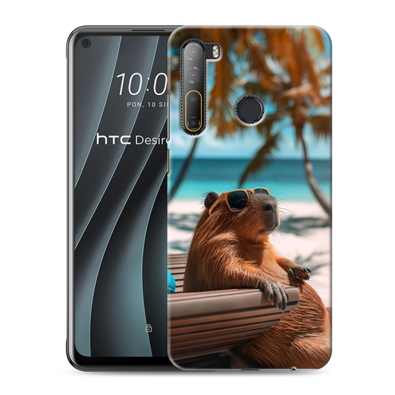 Силиконовый чехол на HTC Desire 20 Pro с принтом Капибара Силиконовый чехол на HTC Desire 20 Pro с принтом Капибара