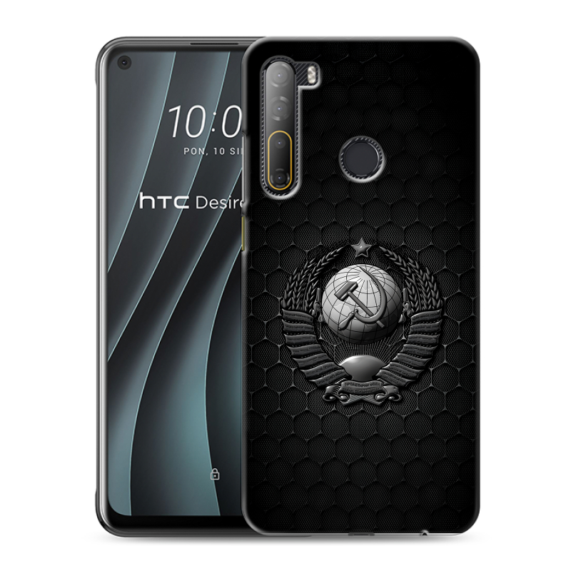 Силиконовый чехол на HTC Desire 20 Pro с принтом Герб Флаг СССР Силиконовый чехол на HTC Desire 20 Pro с принтом Герб Флаг СССР