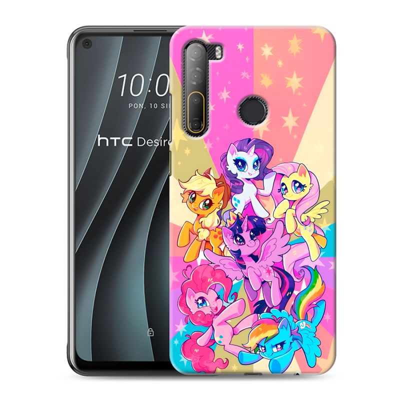 Силиконовый противоударный чехол на HTC Desire 20 Pro с принтом My little pony Дружба чудо Силиконовый противоударный чехол на HTC Desire 20 Pro с принтом My little pony Дружба чудо