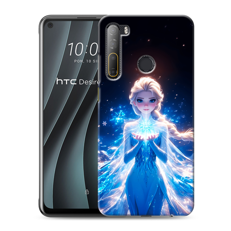 Силиконовый противоударный чехол на HTC Desire 20 Pro с принтом Холодное сердце Frozen Силиконовый противоударный чехол на HTC Desire 20 Pro с принтом Холодное сердце Frozen