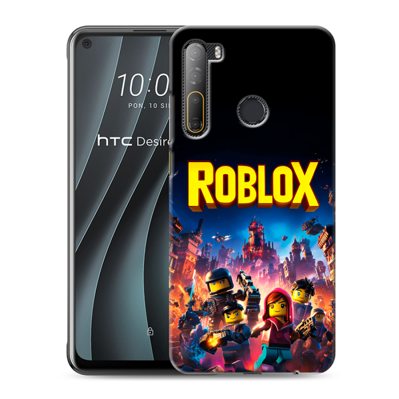 Силиконовый противоударный чехол на HTC Desire 20 Pro с принтом Roblox Роблокс Силиконовый противоударный чехол на HTC Desire 20 Pro с принтом Roblox Роблокс