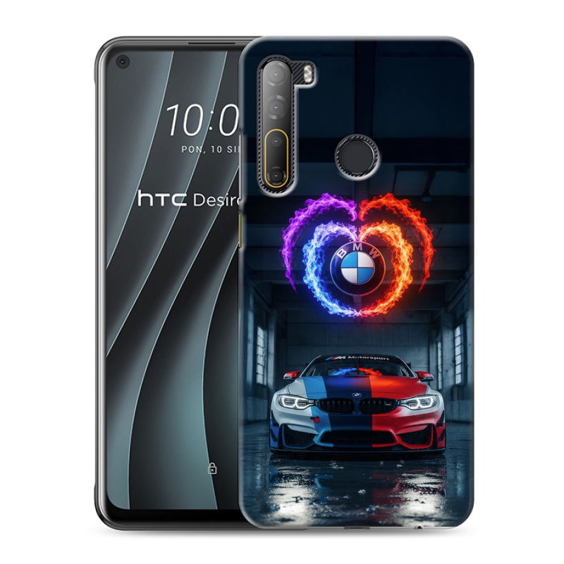 Силиконовый противоударный чехол на HTC Desire 20 Pro с принтом BMW БМВ Силиконовый противоударный чехол на HTC Desire 20 Pro с принтом BMW БМВ