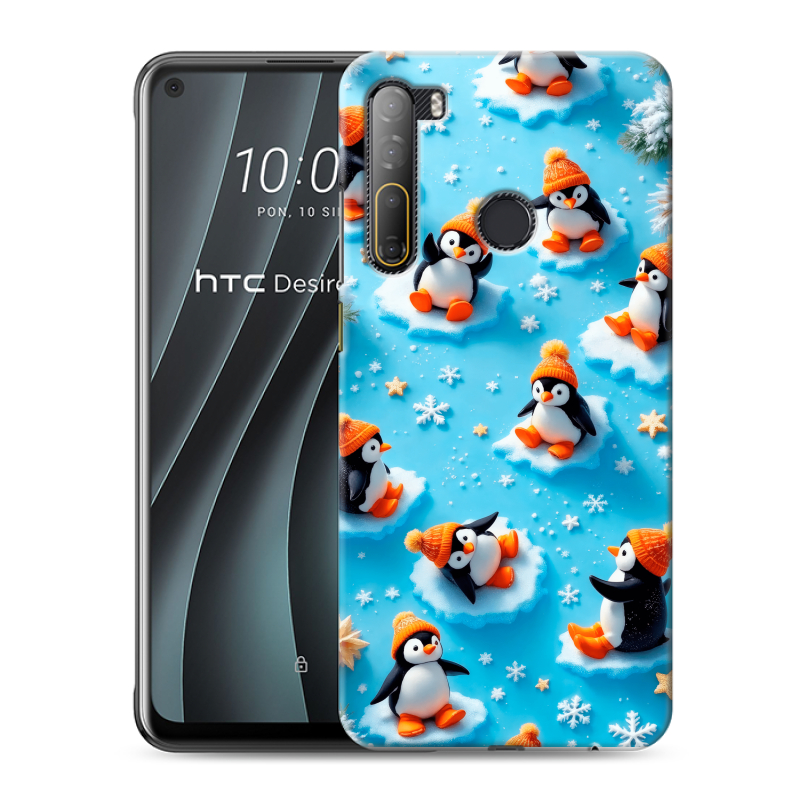 Силиконовый противоударный чехол на HTC Desire 20 Pro с принтом Новый год Силиконовый противоударный чехол на HTC Desire 20 Pro с принтом Новый год