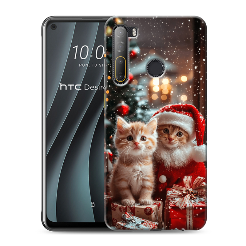 Силиконовый противоударный чехол на HTC Desire 20 Pro с принтом Новый год Силиконовый противоударный чехол на HTC Desire 20 Pro с принтом Новый год