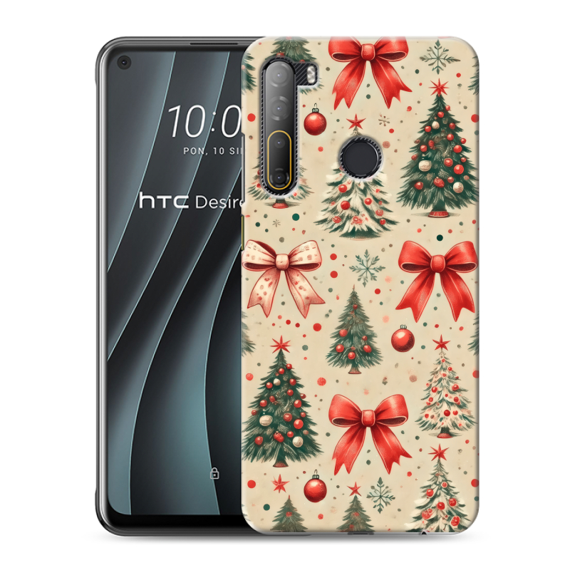 Силиконовый противоударный чехол на HTC Desire 20 Pro с принтом Новый год Силиконовый противоударный чехол на HTC Desire 20 Pro с принтом Новый год