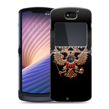 Пластиковый чехол на Motorola Razr 5G с принтом Герб России Пластиковый чехол на Motorola Razr 5G с принтом Герб России