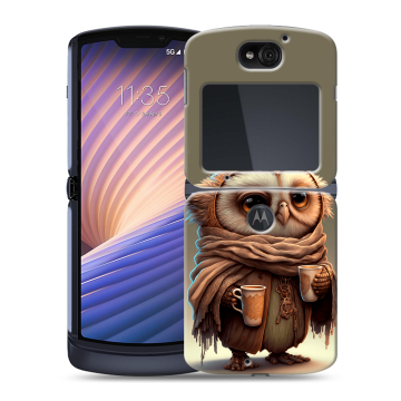 Пластиковый чехол на Motorola Razr 5G с принтом Сова Пластиковый чехол на Motorola Razr 5G с принтом Сова