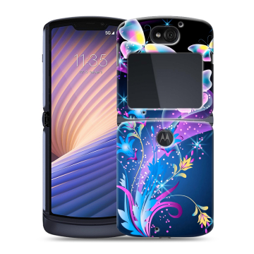 Пластиковый чехол на Motorola Razr 5G с принтом Бабочки Пластиковый чехол на Motorola Razr 5G с принтом Бабочки