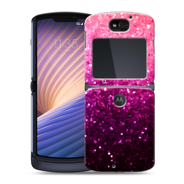 Пластиковый чехол на Motorola Razr 5G с принтом Блестки