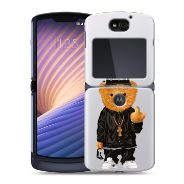 Пластиковый чехол на Motorola Razr 5G с принтом Плюшевый медведь Пластиковый чехол на Motorola Razr 5G с принтом Плюшевый медведь