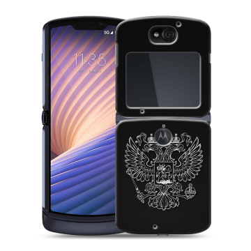 Пластиковый чехол на Motorola Razr 5G с принтом Герб России Пластиковый чехол на Motorola Razr 5G с принтом Герб России