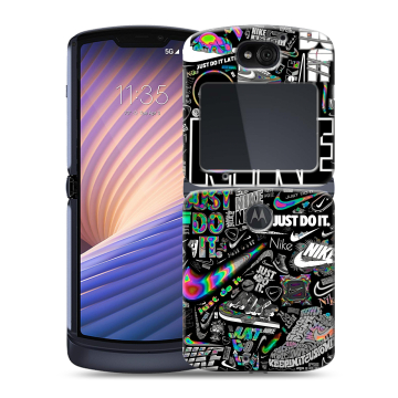 Пластиковый чехол на Motorola Razr 5G с принтом Найк
