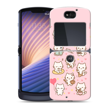 Пластиковый чехол на Motorola Razr 5G с принтом Hello Kitty Хелоу Кити Пластиковый чехол на Motorola Razr 5G с принтом Hello Kitty Хелоу Кити