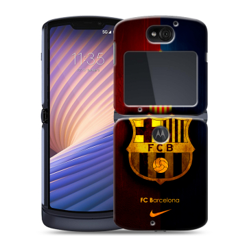 Пластиковый чехол на Motorola Razr 5G с принтом Барселона Barcelona Пластиковый чехол на Motorola Razr 5G с принтом Барселона Barcelona