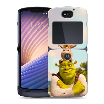 Пластиковый чехол на Motorola Razr 5G с принтом Шрек Shrek