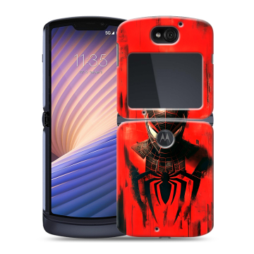 Пластиковый чехол на Motorola Razr 5G с принтом человек паук spiderman Пластиковый чехол на Motorola Razr 5G с принтом человек паук spiderman