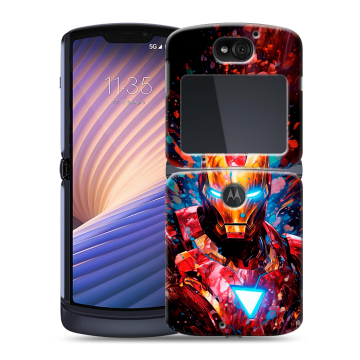 Пластиковый чехол на Motorola Razr 5G с принтом Железный человек Ironman Пластиковый чехол на Motorola Razr 5G с принтом Железный человек Ironman