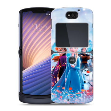 Пластиковый чехол на Motorola Razr 5G с принтом Холодное сердце Frozen Пластиковый чехол на Motorola Razr 5G с принтом Холодное сердце Frozen