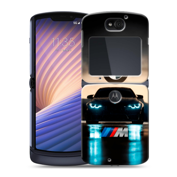 Пластиковый чехол на Motorola Razr 5G с принтом БМВ BMW