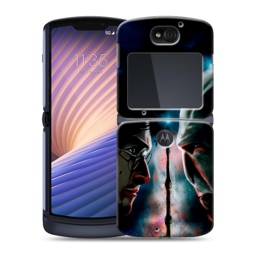 Пластиковый чехол на Motorola Razr 5G с принтом Гарри Поттер Harry Potter