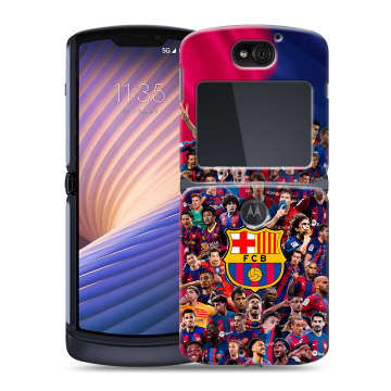 Пластиковый чехол на Motorola Razr 5G с принтом Барселона Barcelona Пластиковый чехол на Motorola Razr 5G с принтом Барселона Barcelona