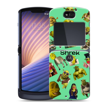 Пластиковый чехол на Motorola Razr 5G с принтом Шрек Shrek