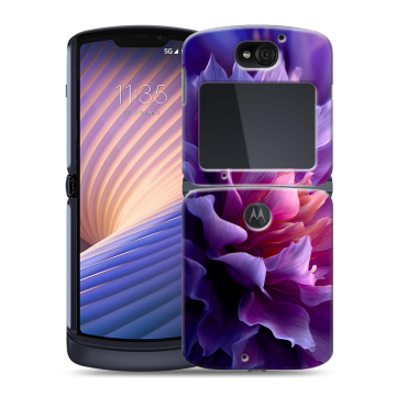 Пластиковый чехол на Motorola Razr 5G с принтом женский цветы Пластиковый чехол на Motorola Razr 5G с принтом женский цветы