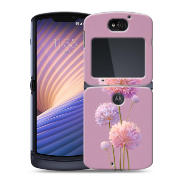 Пластиковый чехол на Motorola Razr 5G с принтом Цветы