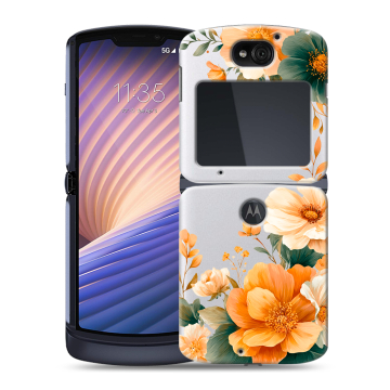 Пластиковый чехол на Motorola Razr 5G с принтом Цветы принт