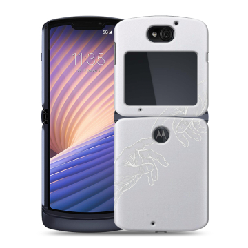 Пластиковый чехол на Motorola Razr 5G с принтом Сотворение мира