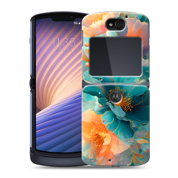 Пластиковый чехол на Motorola Razr 5G с принтом Цветы