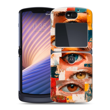 Пластиковый чехол на Motorola Razr 5G с принтом Модный принт
