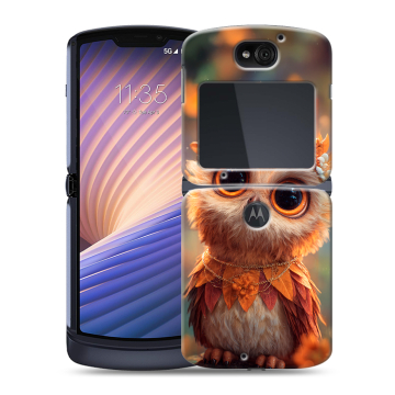 Пластиковый чехол на Motorola Razr 5G с принтом Милая сова