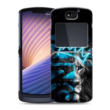 Пластиковый чехол на Motorola Razr 5G с принтом Король лев