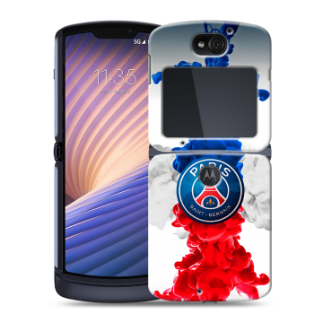 Пластиковый чехол на Motorola Razr 5G с принтом PSG ПСЖ