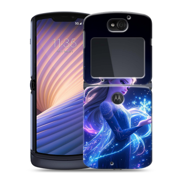 Пластиковый чехол на Motorola Razr 5G с принтом Холодное сердце Frozen Пластиковый чехол на Motorola Razr 5G с принтом Холодное сердце Frozen